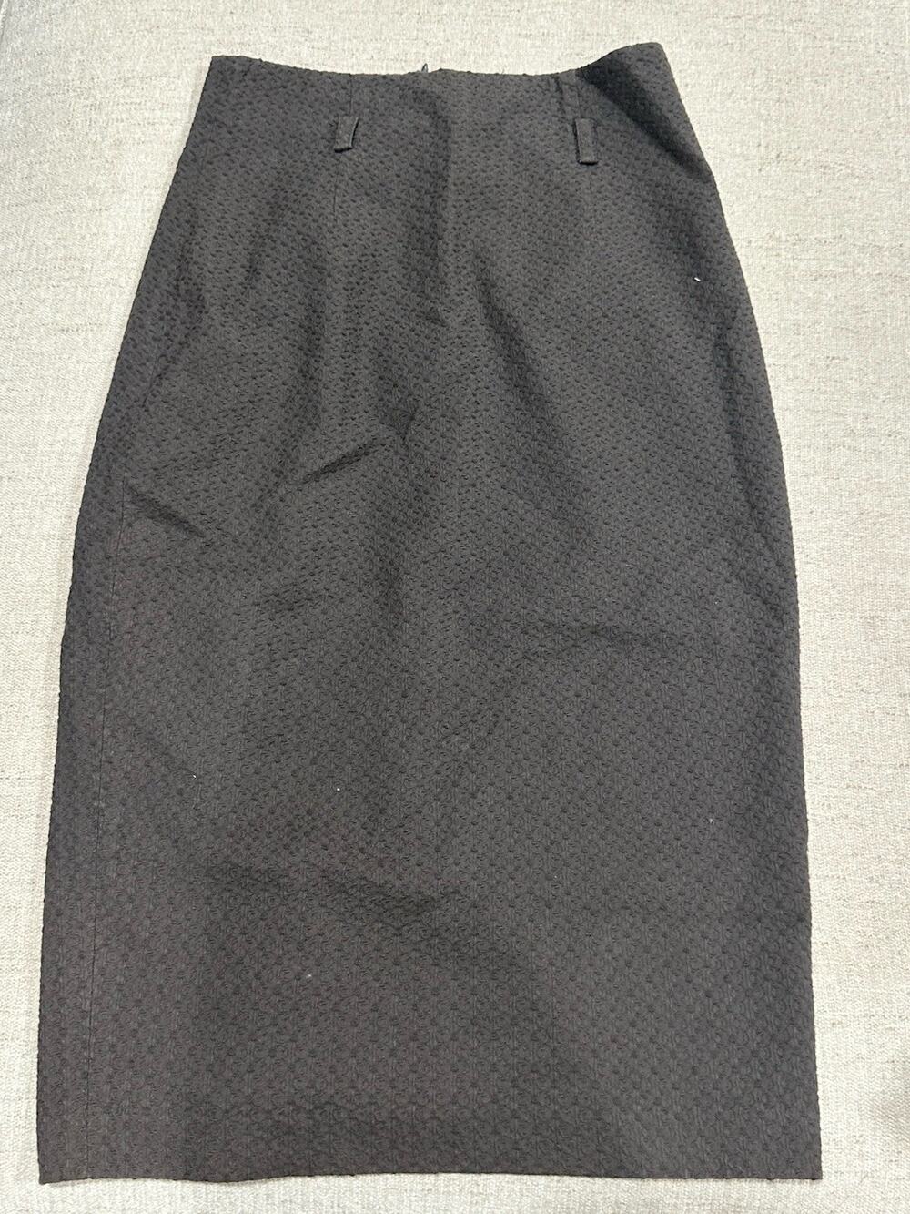 Robert Rodriguez Black Textured Jacquard Pencil Skirt Womens Size 4 Lined